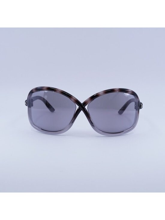 Tom Ford Bettina FT1068 55C Sunglasses Gradient Grey Havana Geometric Frame main image 5